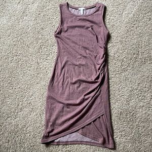 Leith size small purplish dress with ruching, good for maternity